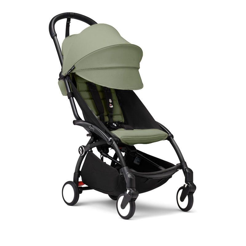 Poussette YOYO 3 Pack 6+ Olive Cadre Noir  - stokke