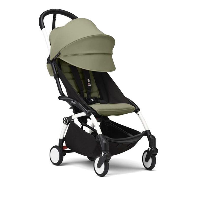 Poussette YOYO 3 Pack 6+ Olive Cadre Blanc  - stokke