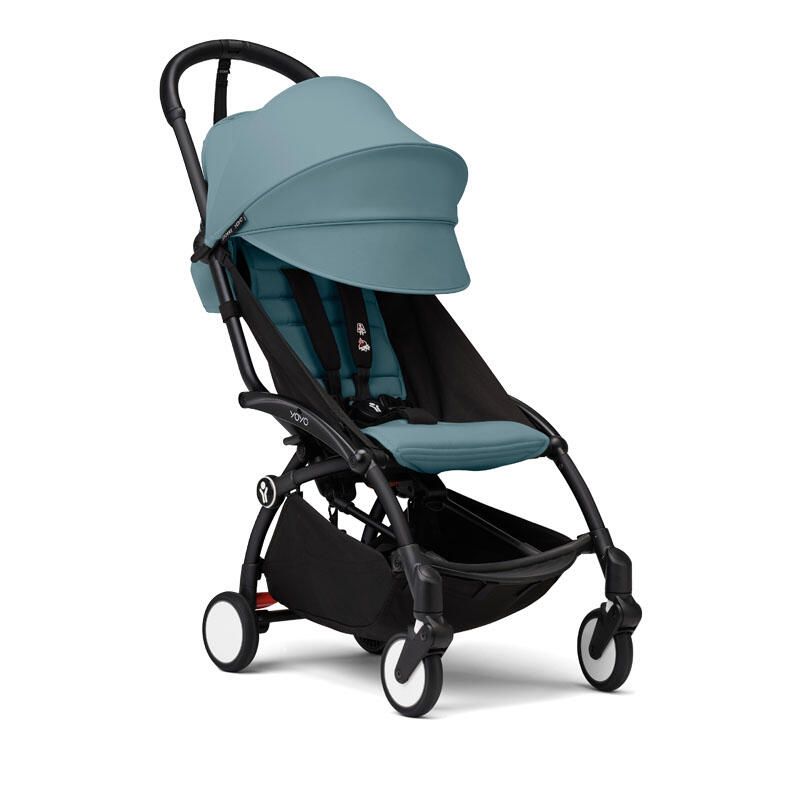 Poussette YOYO 3 Pack 6 Aqua Cadre Noir - stokke
