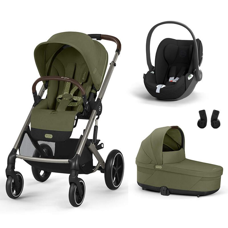 Poussette Trio Balios S Lux + Siège auto Cloud T Comfort + Nacelle Cot S Lux Moss Green - cybex