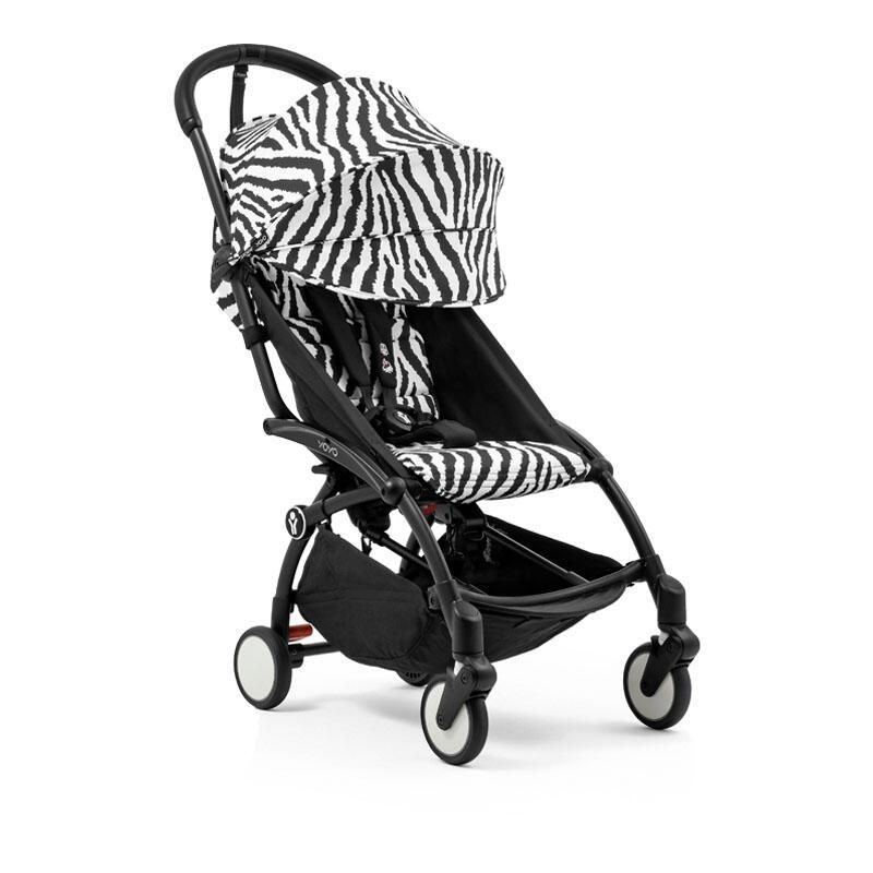 Poussette YOYO 3 Pack 6+ Zèbre Cadre Noir - stokke
