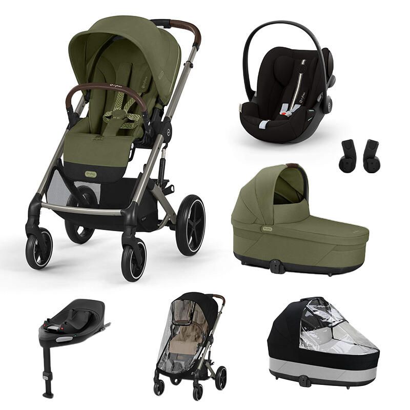 Poussette Trio Balios S Lux + Siège auto Cloud G3 Plus + Nacelle Cot S Lux + Base G3 Set XL Moss Green - cybex