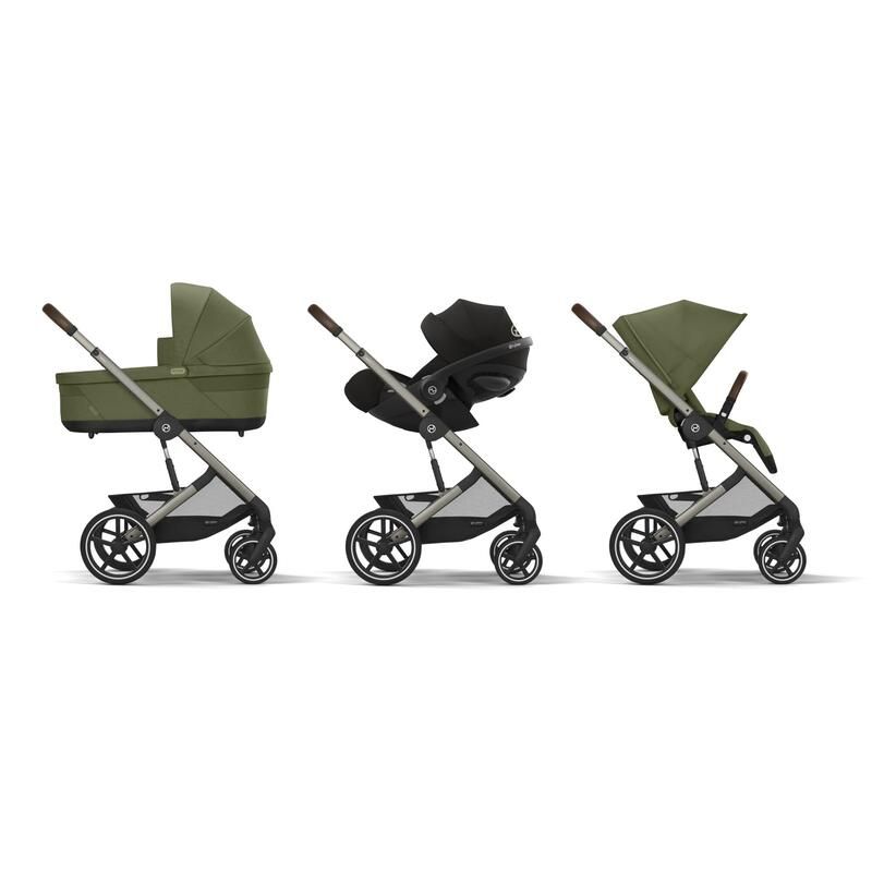 Poussette Trio Balios S Lux + Siège auto Cloud G3 Plus + Nacelle Cot S Lux + Base G3 Set XL Moss Green - cybex
