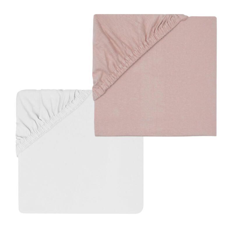 Lot 1 Alese + 1 Drap Housse 70x 140cm Blanc/Pink - fee moi dormir