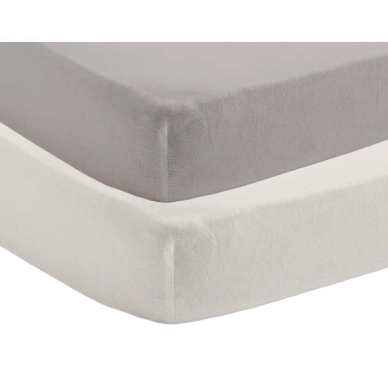 Lot 1 Alese + 1 Drap Housse 70x 140cm Blanc/Souris - fee moi dormir