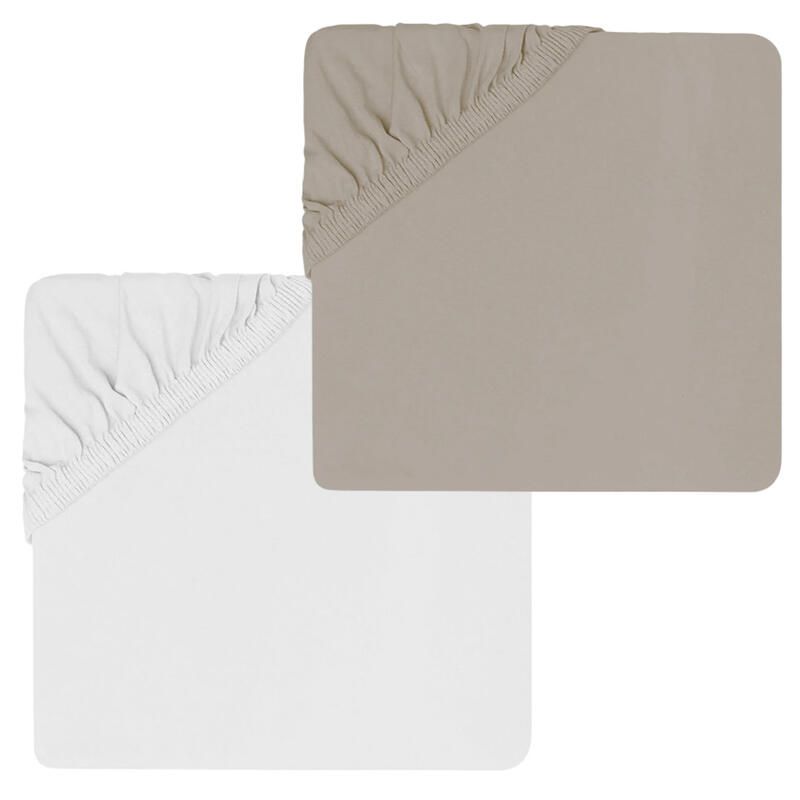 Lot 1 Alese + 1 Drap Housse 60x 120cm Blanc/Sable - fee moi dormir