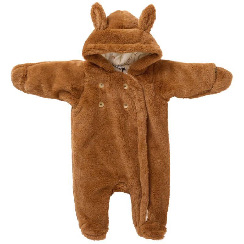 Combi pilote lapin fausse fourrure Angora 0-3m - Havane - bb&co