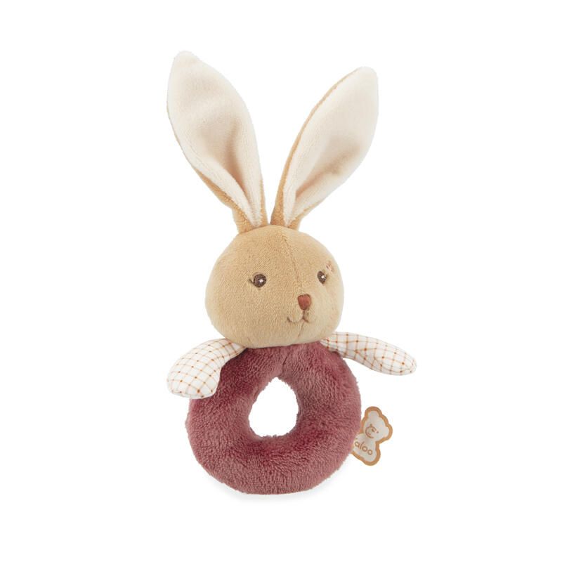 Mon doux hochet Lapin Bordeaux - kaloo