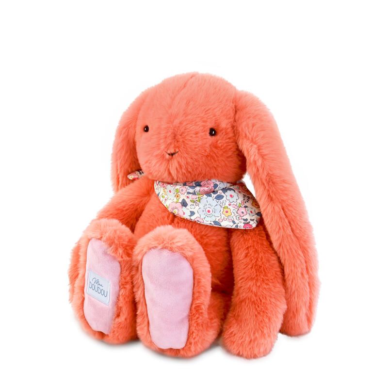 Peluche lapin Fleurette 35cm Terracotta - doudou et compagnie