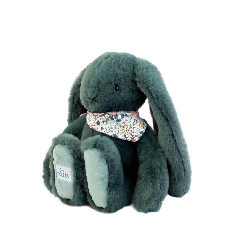 Peluche lapin Fleurette 35cm Vert - doudou et compagnie