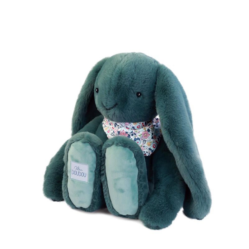 Peluche lapin Fleurette 50cm Vert - doudou et compagnie