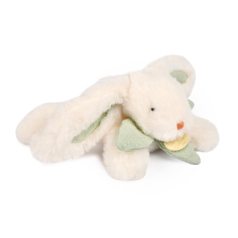 Doudou lapin bonbon 20cm Blanc Sauge - doudou et compagnie