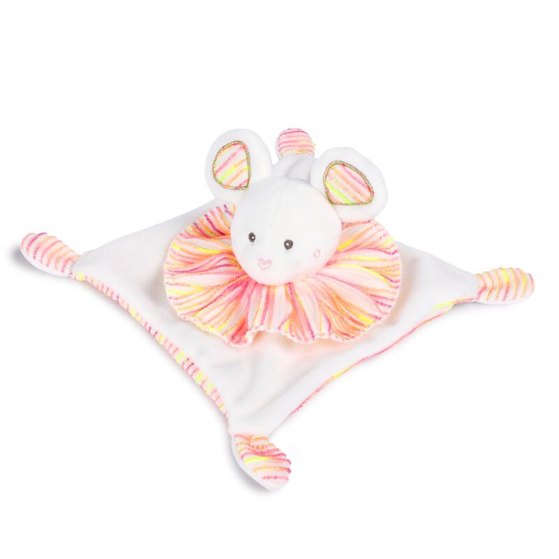 Peluche souris les Chouchoux 20cm Blanc - doudou et compagnie