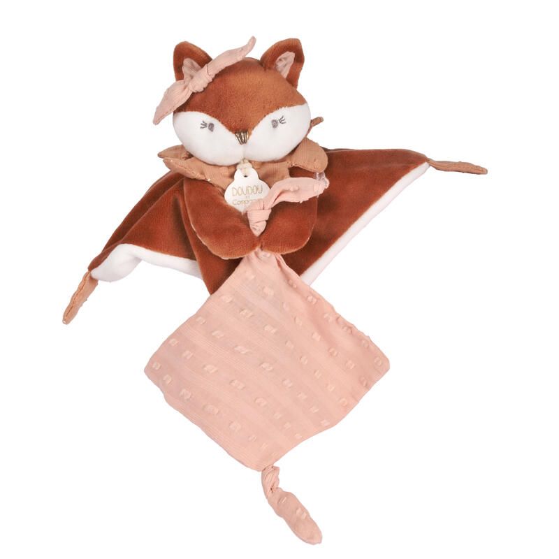 Doudou attache-sucette Mina 20cm Marron - doudou et compagnie