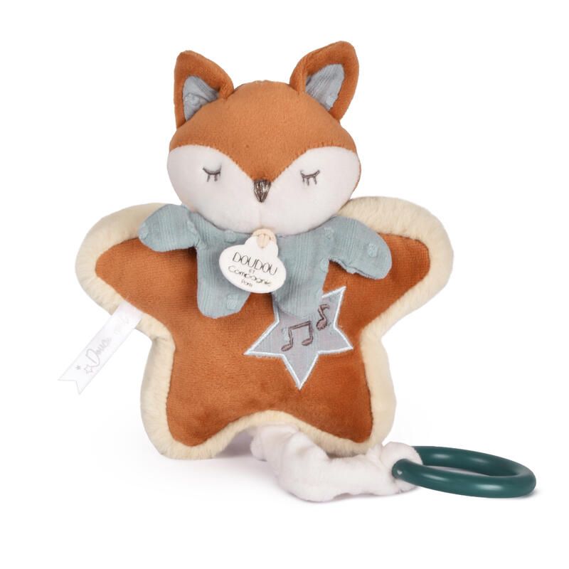 Boite à musique Timo 16cm Orange - doudou et compagnie