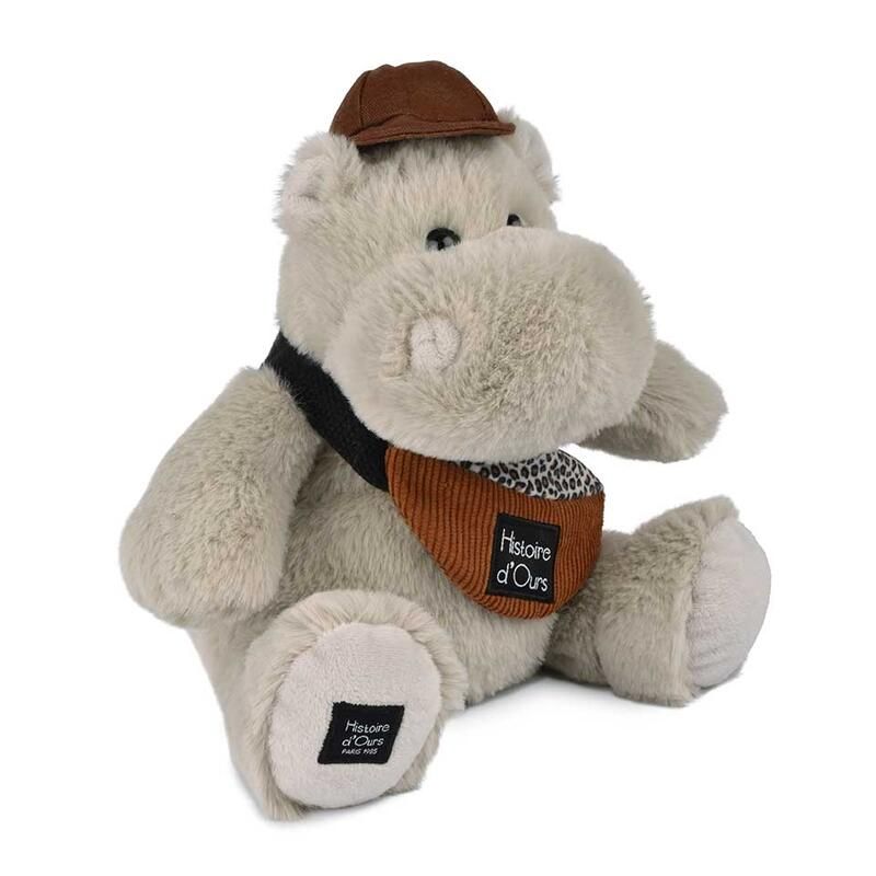 Peluche Hippopotame HELLO BROOK 20 cm Beige - histoire d'ours