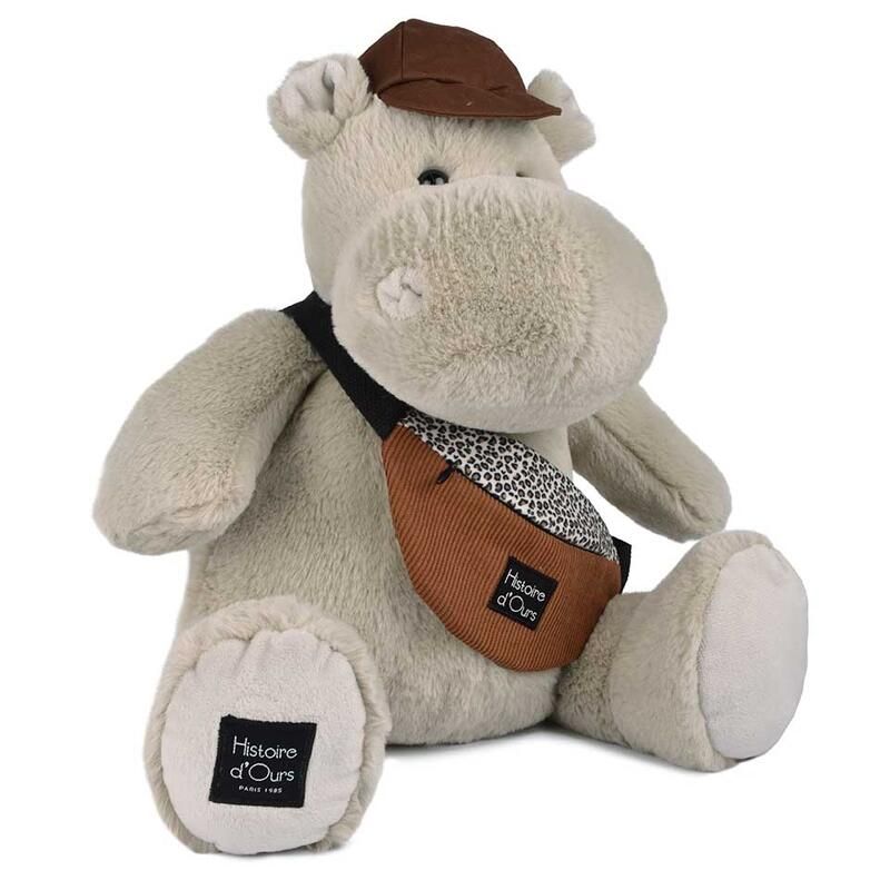 Peluche Hippopotame HELLO BROOK 38 cm Beige - histoire d'ours