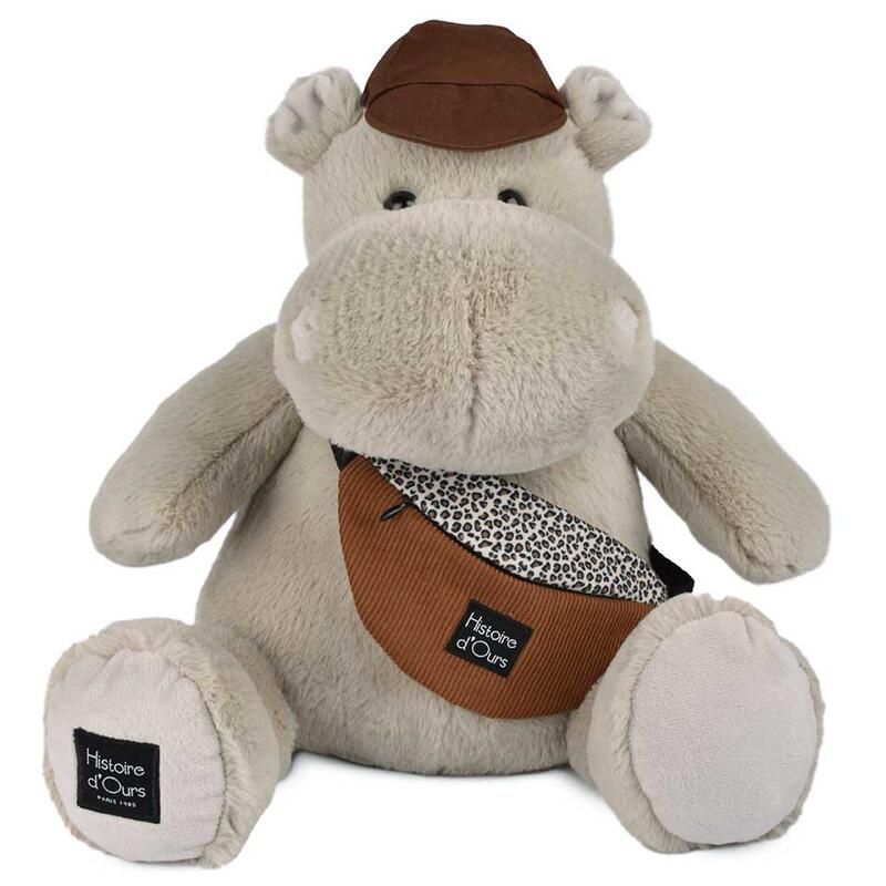 Peluche Hippopotame HELLO BROOK 38 cm Beige - histoire d'ours