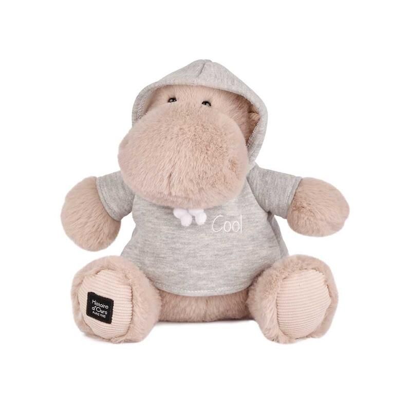 Peluche Hippopotame CHILLY MAX 20 Cm Beige - histoire d'ours