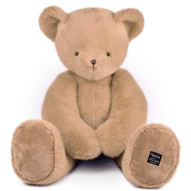 Ours en peluche Clémentin 80 cm Amande - histoire d'ours