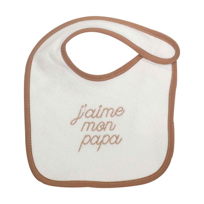 Bavoirs de naissance X6 Message - Blanc - trois kilos sept