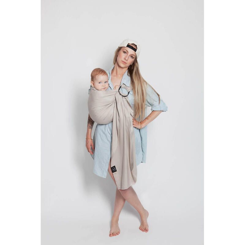 Echarpe de portage Sans Nœud Sling Tissé 0-36 Mois Or Blanc - love radius