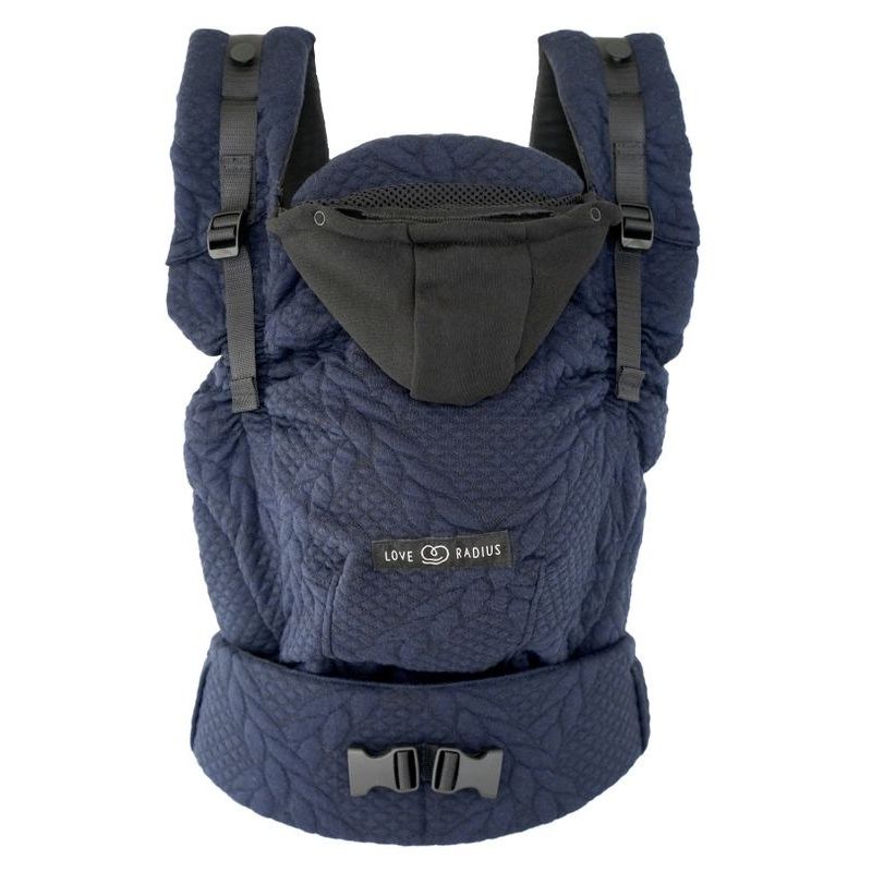 Porte-bebe Hoodiecarrier 2 0-36m Bleu Moelleux - love radius