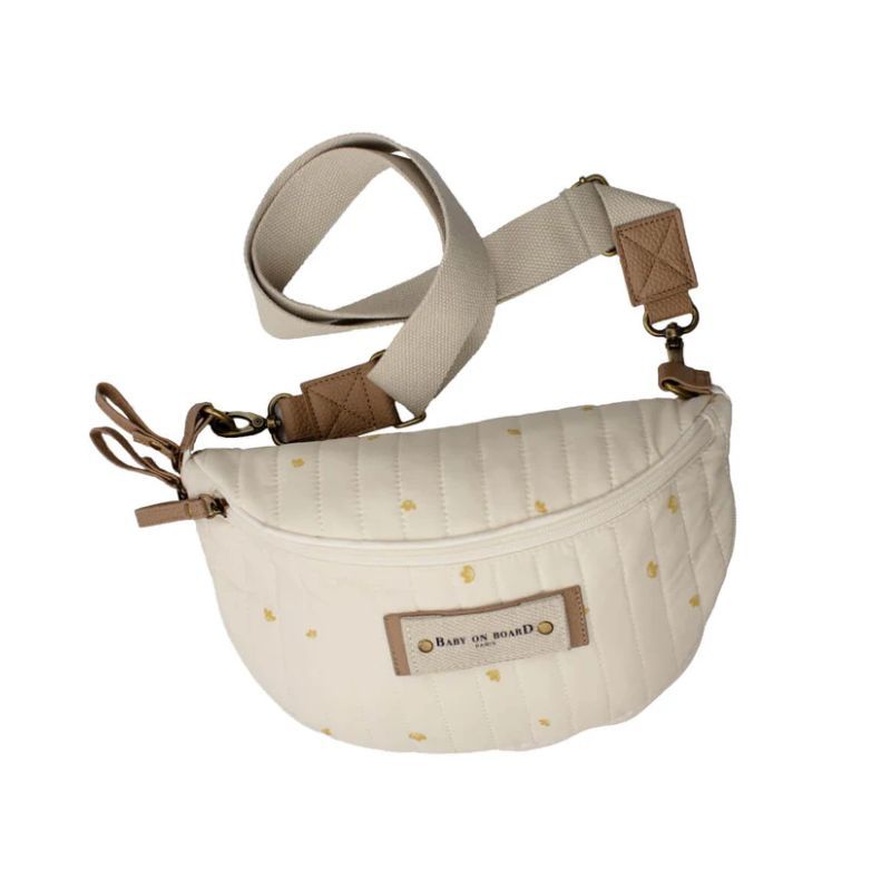 Sac à langer banane Armelle coton Blanc - baby on board
