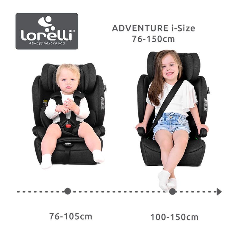 Siège auto 76-150cm Adventure Noir - lorelli