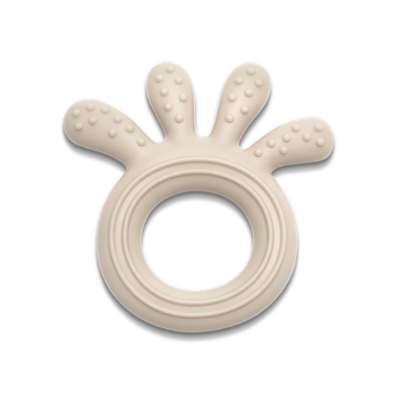 Hochet de dentition en silicone Octopus Beige - lorelli