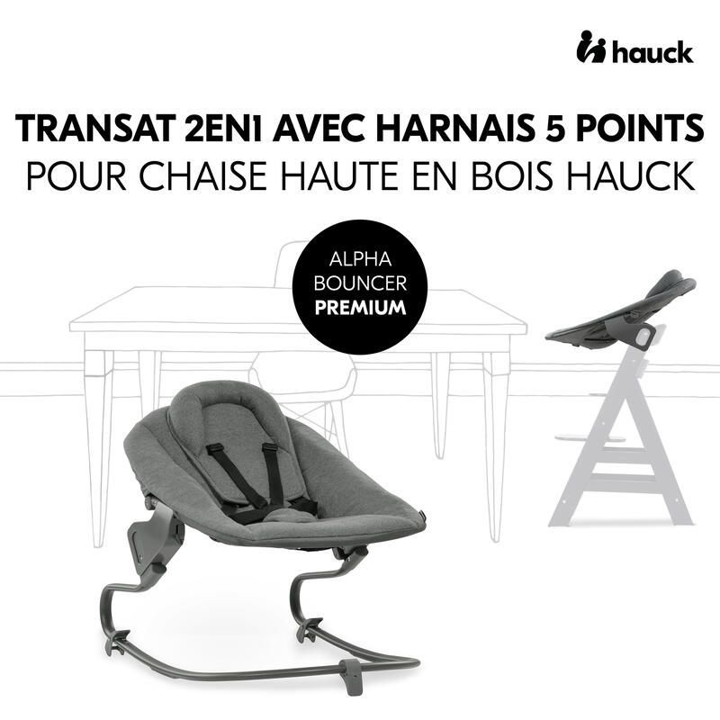 Transat Alpha Bouncer Premium Dark Grey - hauck