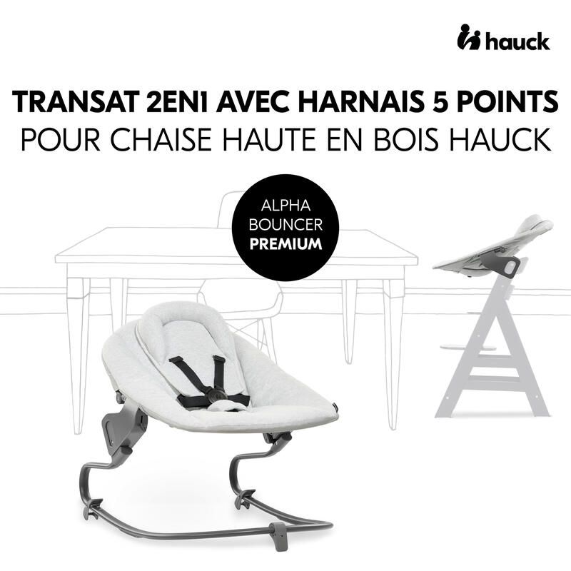 Transat Alpha Bouncer Premium Light Grey - hauck