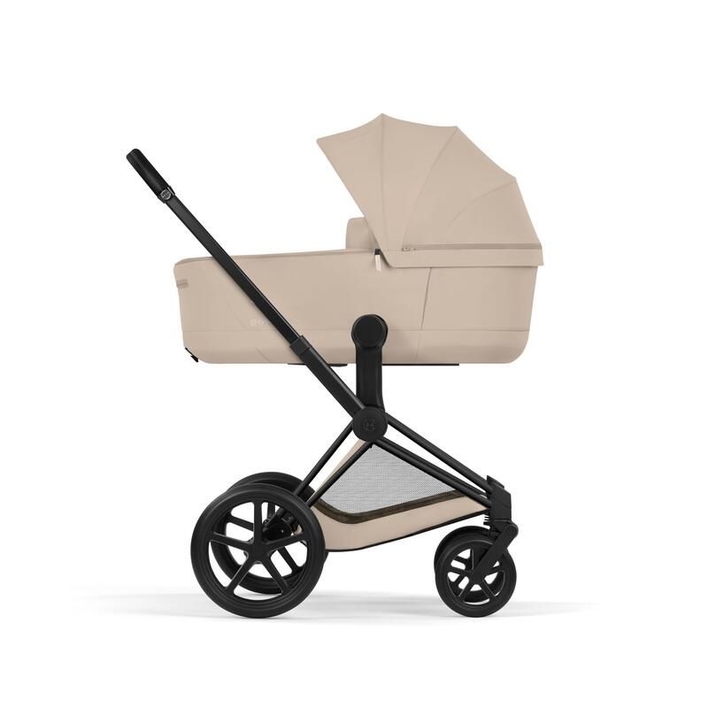 Poussette Duo Priam 5 Comfort + Nacelle pliable Matt Black Cozy Beige - cybex