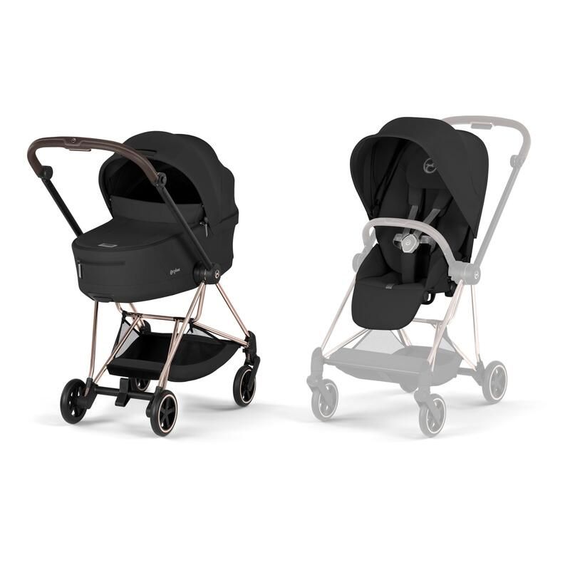 Poussette Duo Mios 4 Comfort + Nacelle pliable Rosegold Sepia Black - cybex