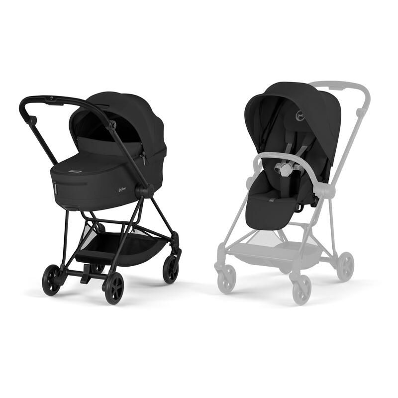 Poussette Duo Mios 4 Comfort + Nacelle pliable Matt Black Sepia Black - cybex
