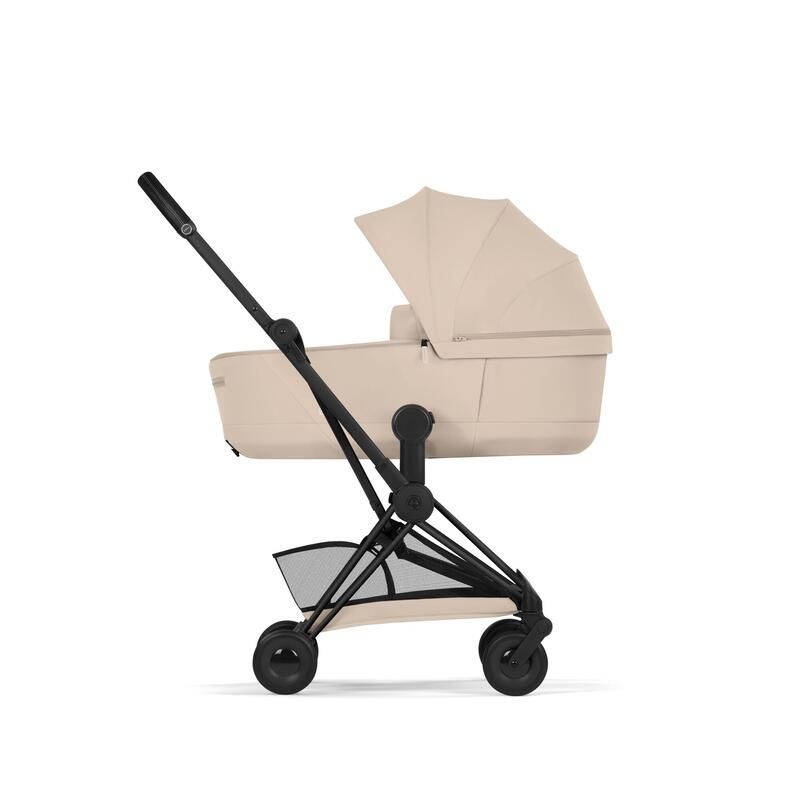 Poussette Trio Coya 2 Comfort + Siège auto Cloud T Plus + Nacelle pliable Matt Black Cozy Beige - cybex