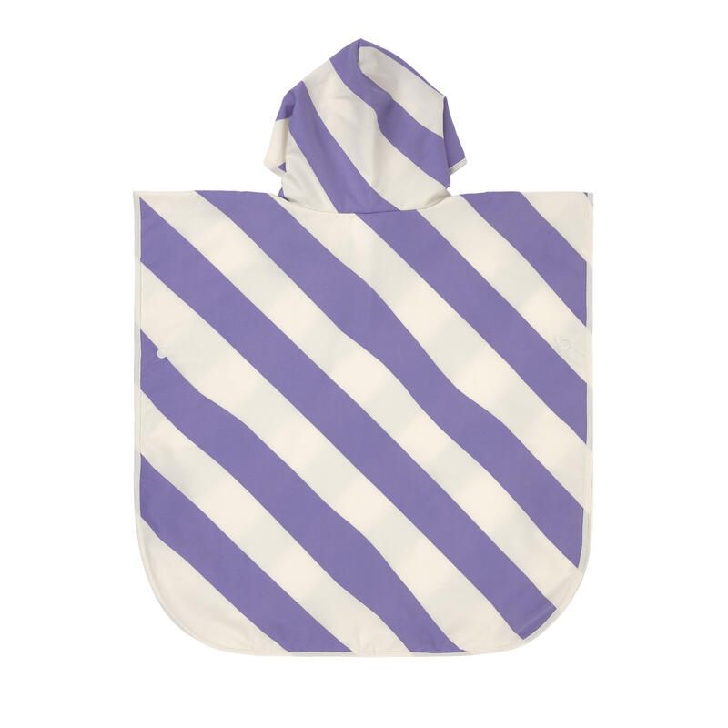 Poncho de plage Splash & Fun 12-36 mois Rayures Lilas - lassig