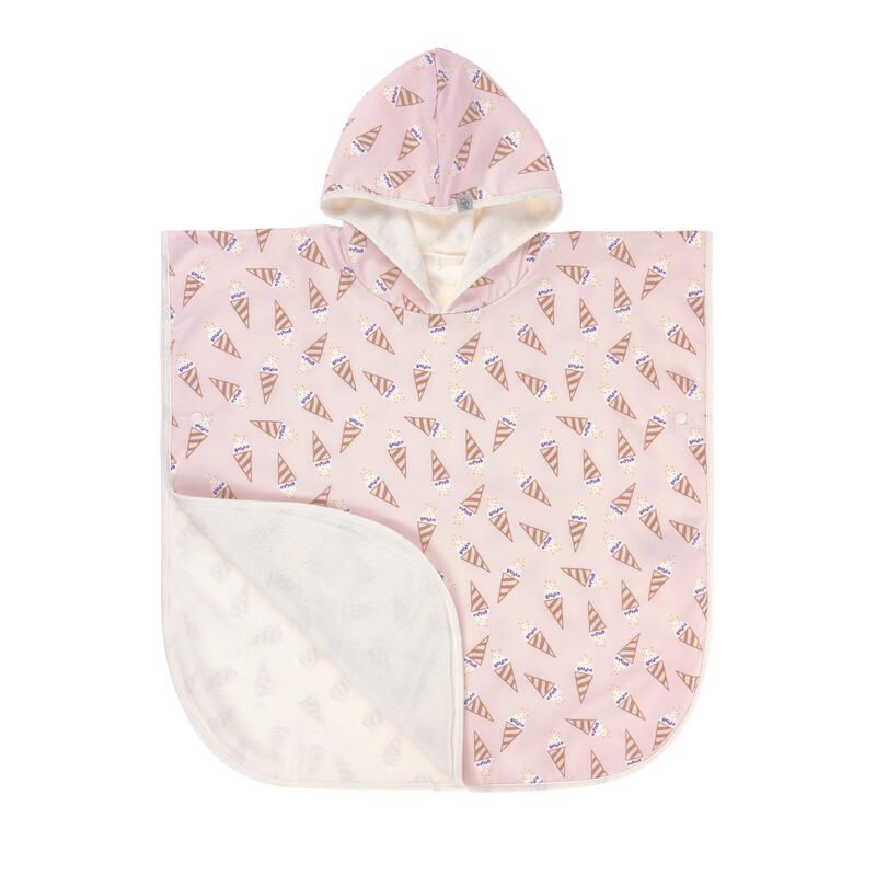 Poncho de plage Splash & Fun 12-36 mois Glace Rose - lassig