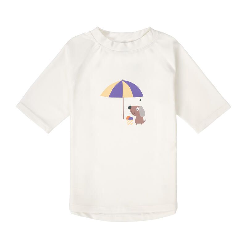 T-shirt anti-uv manches courtes Splash & Fun 19-24m Glace Chien Blanc - lassig