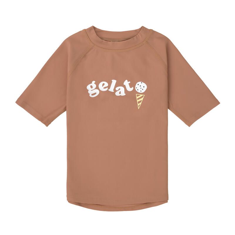 T-shirt anti-uv manches courtes Splash & Fun 13-18m Terre Marron - lassig