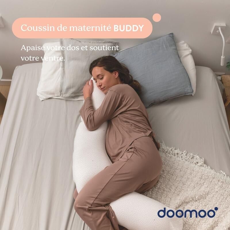 Coussin de maternité Buddy Silver Dots - doomoo