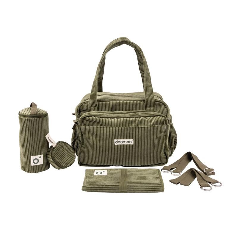 Sac à langer Fluffy Corduroy Kaki - doomoo