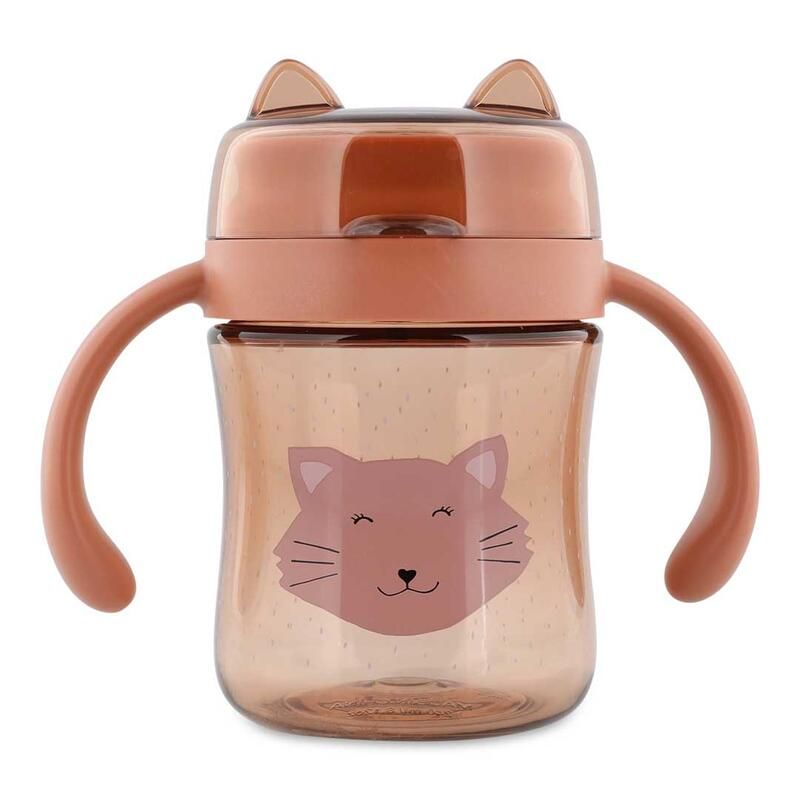 Gobelet 360 degrés avec poignées Mme Cat Rose - trixie