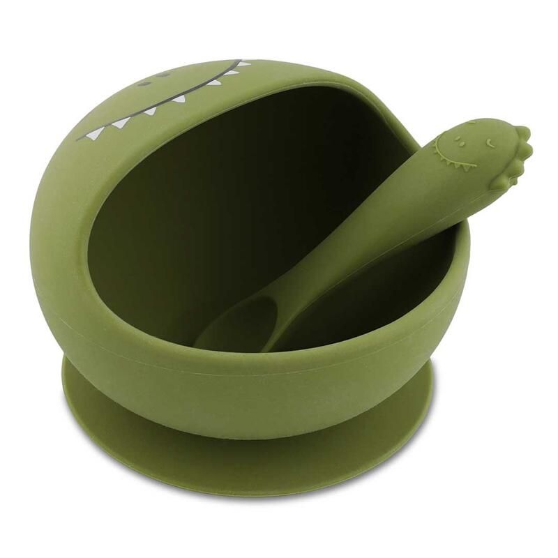 Premier set repas bébé Mr Dino Vert - trixie