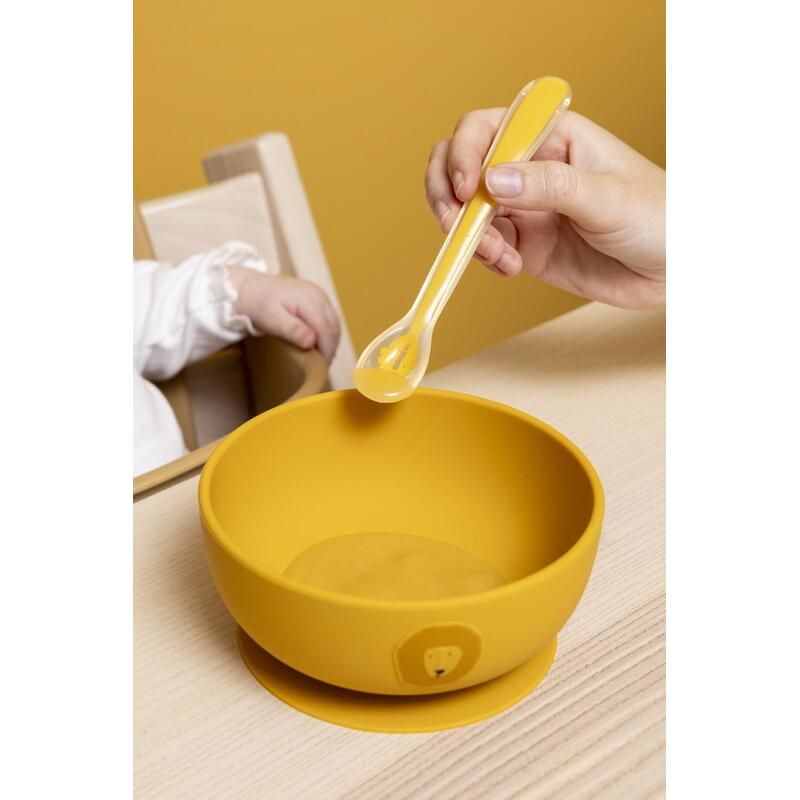 Cuillères d'alimentation pour bébé X3 Mr Lion Jaune - trixie