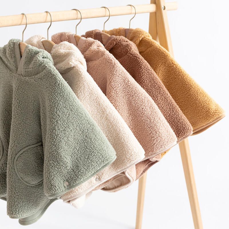 Poncho de voyage Teddy + Pady jersey  9-36m Ocre - bemini
