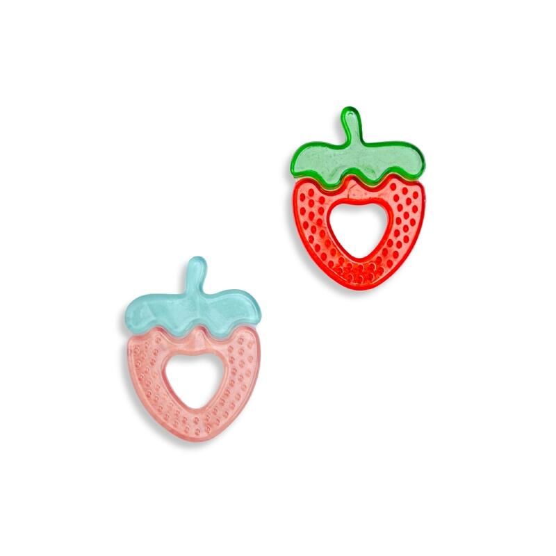 Anneau de dentition à réfrigérer 2 pièces fraise - Multicolore - bojungle