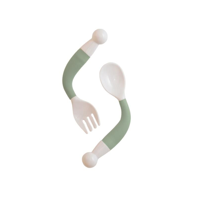 Cuillère et fourchette orientables - Jade - bojungle