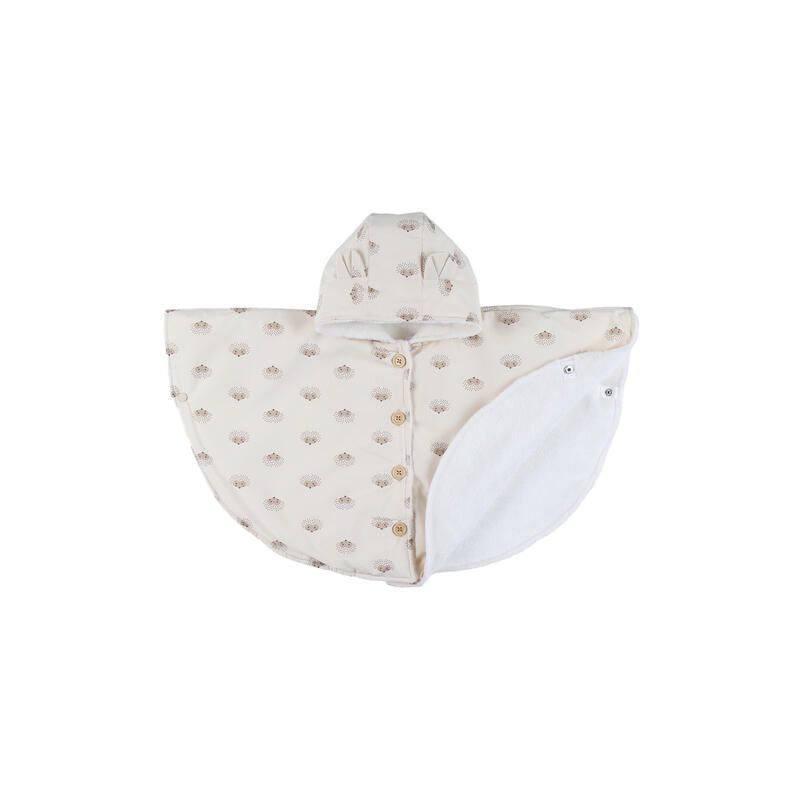 Poncho imperméable doublure Groloudoux perle 6-12M - Rose - noukie 's