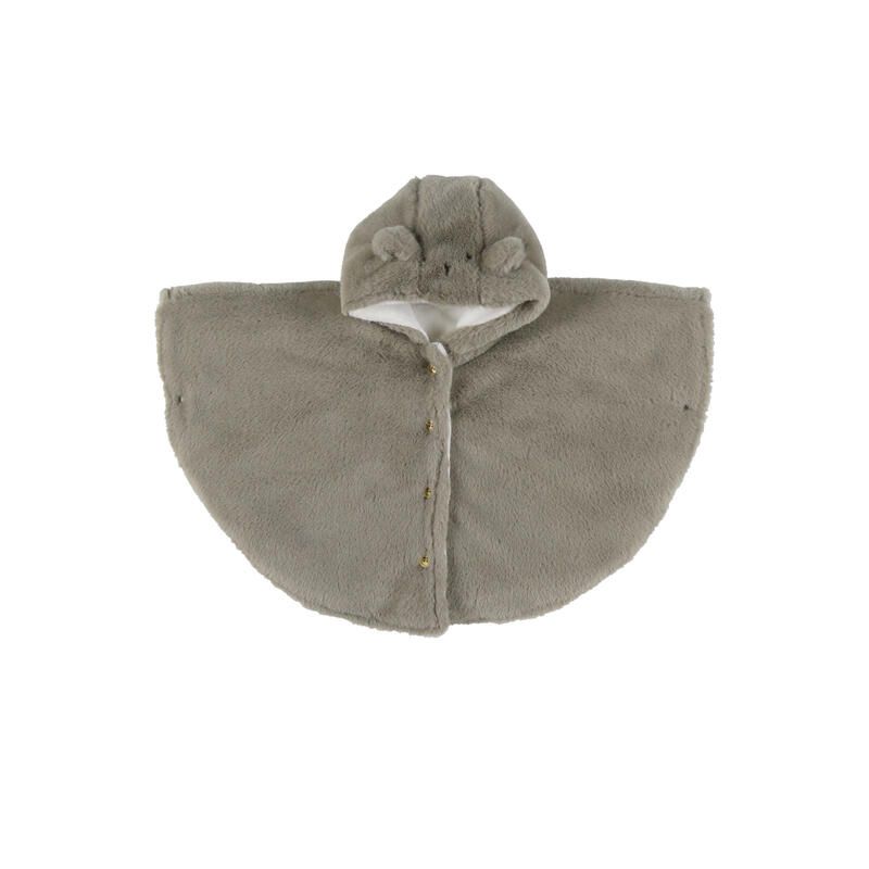 Poncho bébé en fausse fourrure 6-12M - Kaki - noukie 's